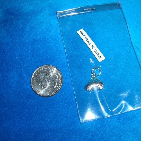 Sterling silver car charm with enamel windows - Picture 2 of 5